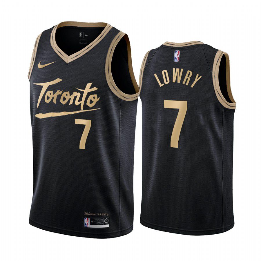 Men Toronto Raptors #7 kyle lowry black city edition 2020 nba jersey->toronto raptors->NBA Jersey